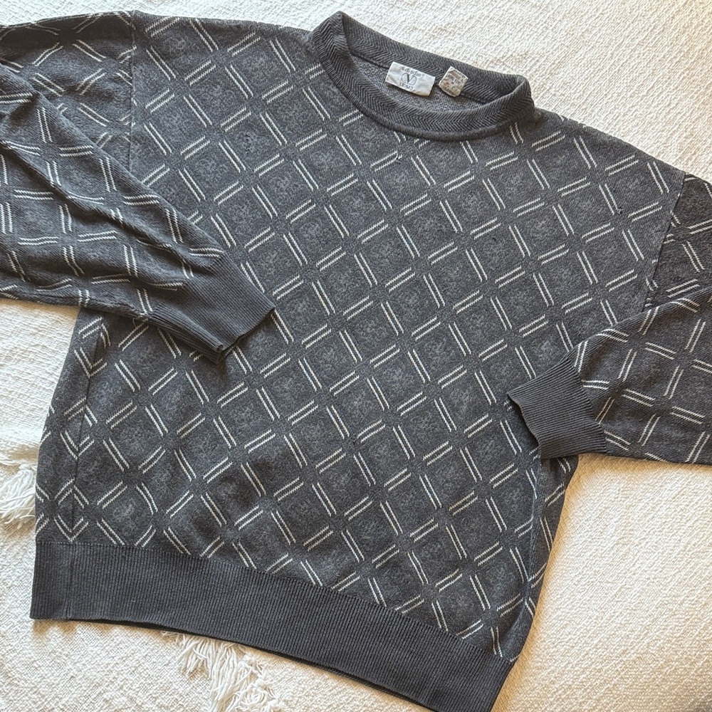 Valentino Men's Charcoal Crewneck Sweater